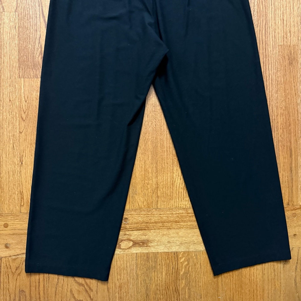 Eileen Fisher Washable Stretch Crepe Straight Pants in Black size L P petite - Picture 9 of 13